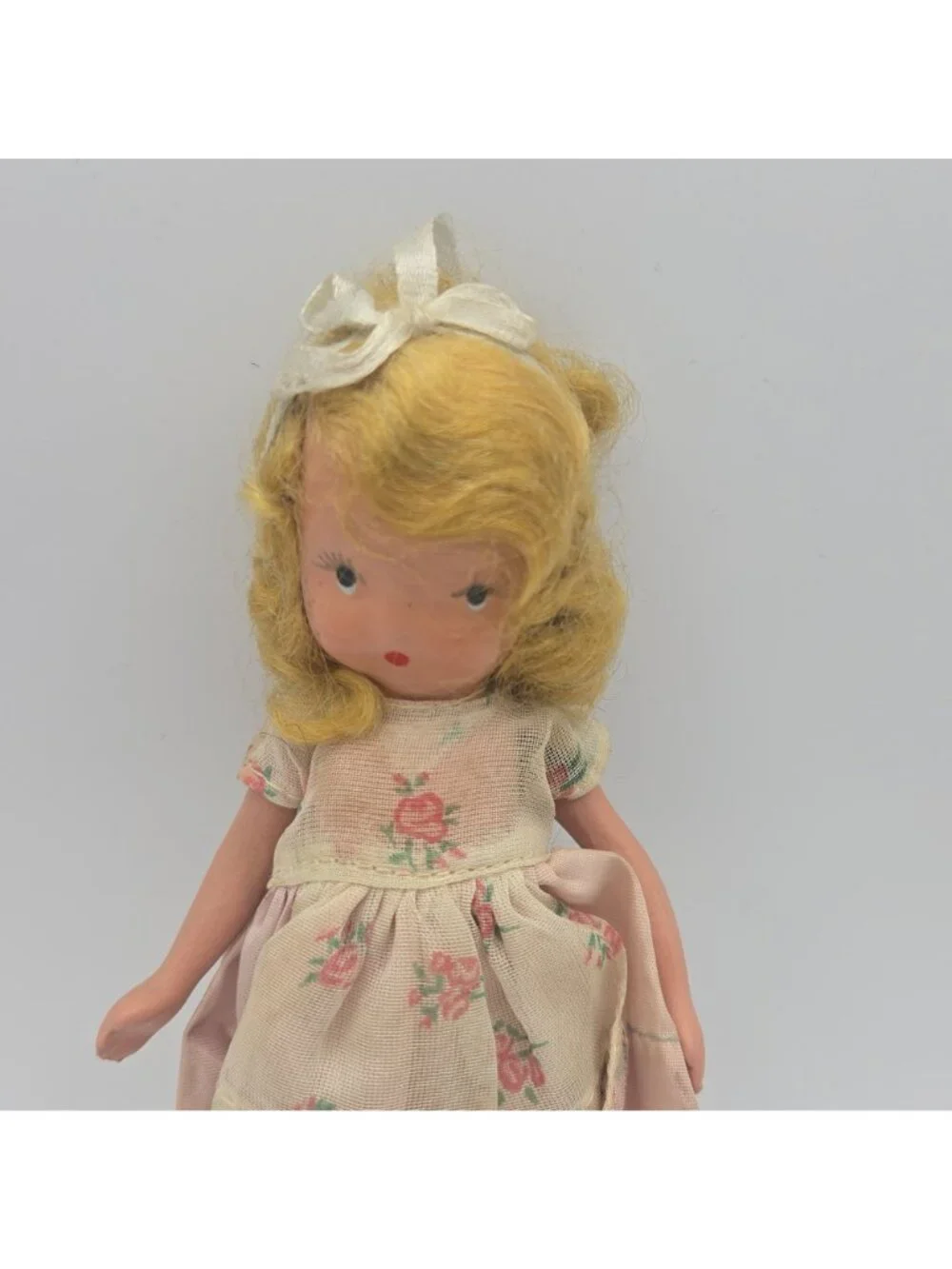 Antique Nancy Ann Story Book Doll Bisque Pudgy Blonde